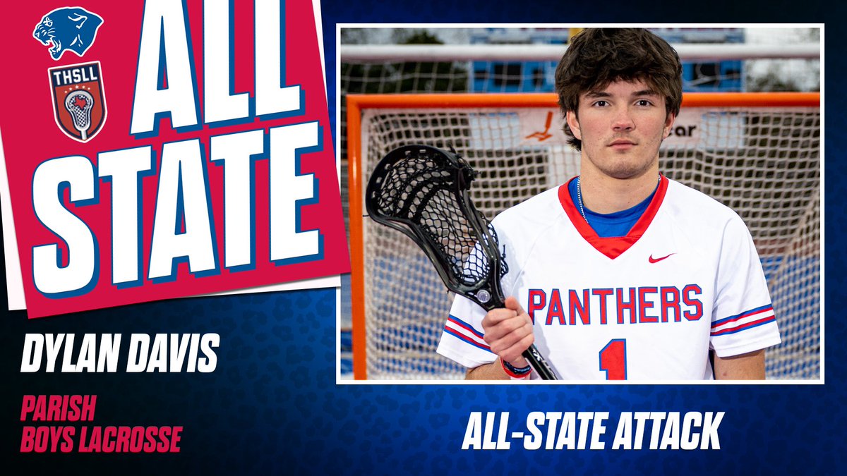 Parish Athletics (@parishsports) on Twitter photo 🌟Congratulations to Dylan Davis for being named to the Boys Texas High School Lacrosse League All-State Team for Attack!🔥
Go Panthers!💙🥍❤️
•
•
<a href="/parishepiscopal/">Parish Episcopal</a> <a href="/parishalumni/">parishalumni</a> <a href="/coachajami/">Ahmad Ajami</a> <a href="/VYPEDFW/">VYPE DFW</a> @3Rsports1 🌟Congratulations to Dylan Davis for being named to the Boys Texas High School Lacrosse League All-State Team for Attack!🔥
Go Panthers!💙🥍❤️
•
•
<a href="/parishepiscopal/">Parish Episcopal</a> <a href="/parishalumni/">parishalumni</a> <a href="/coachajami/">Ahmad Ajami</a> <a href="/VYPEDFW/">VYPE DFW</a> @3Rsports1