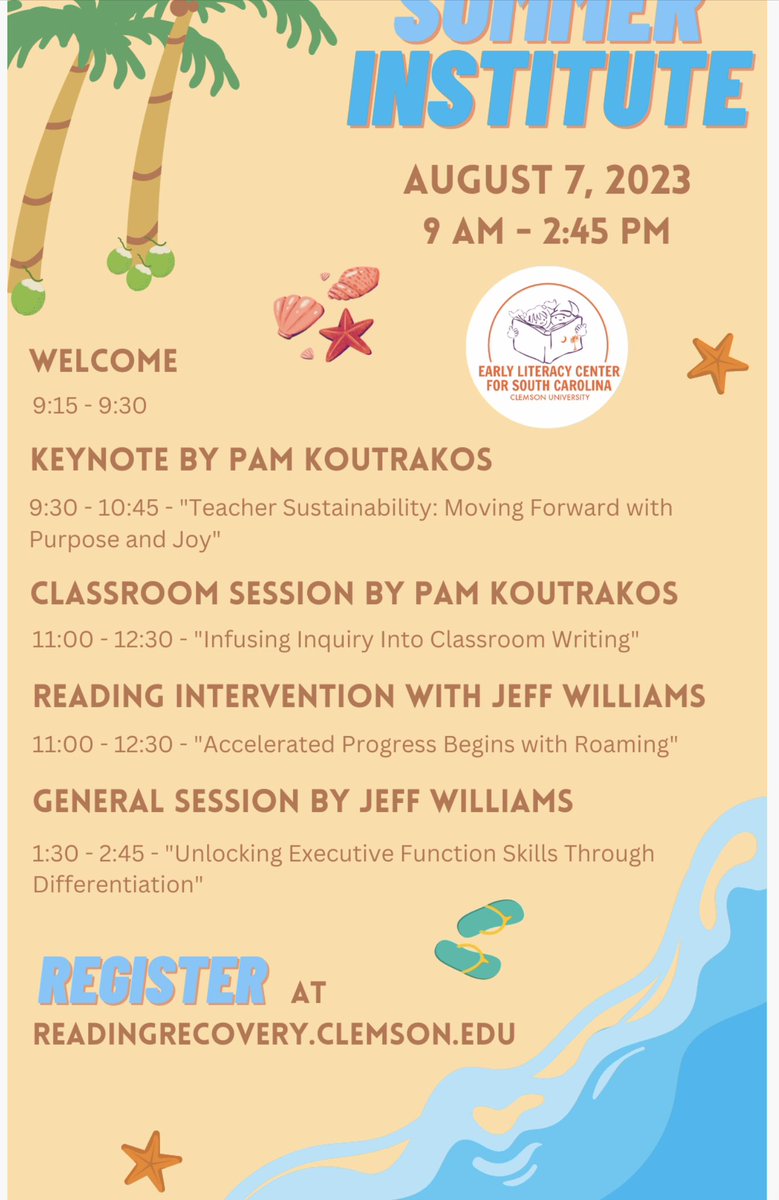 Early Literacy Center presents our annual online summer institute.  Great way to start your year!