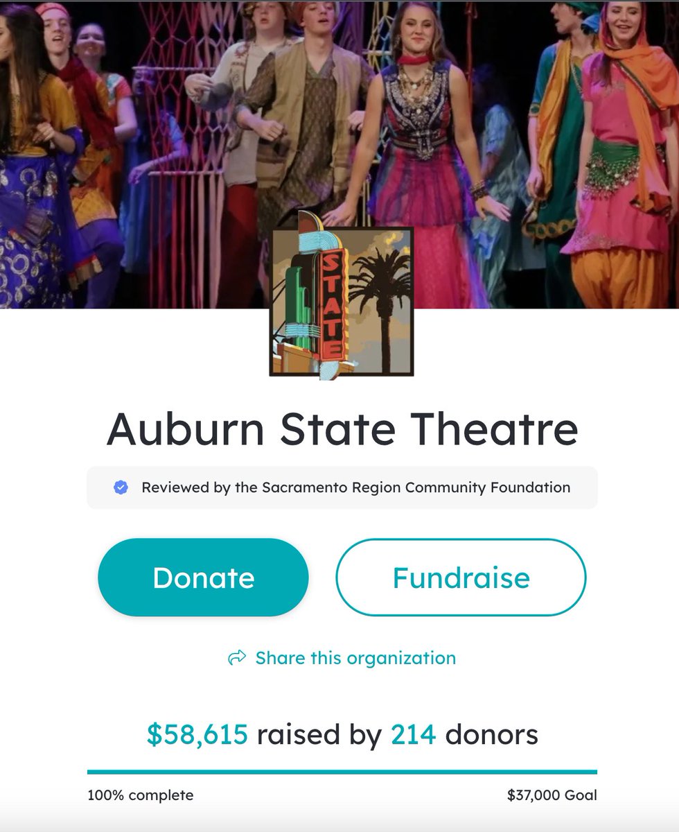 FilmAtTheState's tweet photo. Auburn State Theatre Success! Big Day of Giving brought in $58,615 for the Ceiling Restoration Fund. It takes a community, and we appreciate you. THANK YOU!

Learn more: https://t.co/ah2IiPwrqQ https://t.co/H0jPqnwCro