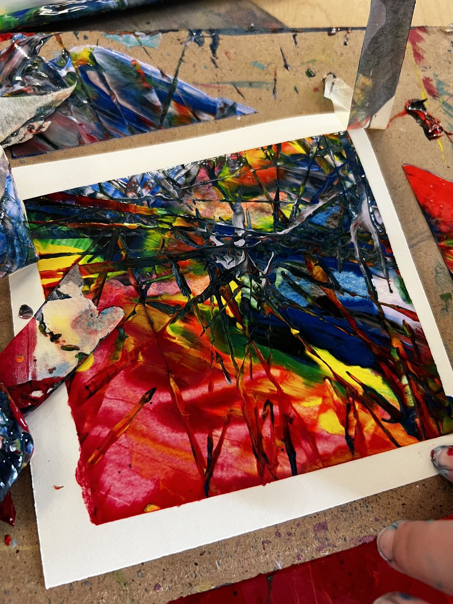 artBWHS's tweet photo. We had so much fun swiping paint at art club yesterday!!! @BWISOH @BWLSD https://t.co/0xnWnquGkb