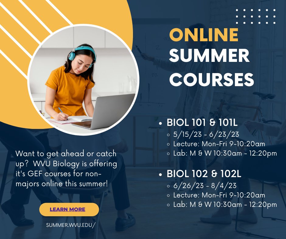 Want to get ahead or catch up? We are offering our GEF courses for non-majors online this summer. Come join us!