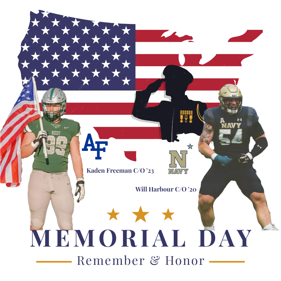 To all who have served & are serving our country, we are forever grateful for your service & we salute you today! We are very proud of our own alums @Kaden_Freeman9 & @WillHarbour40 for your service with the @usairforce & @USNavy! True heroes to all in our program! #MemorialDay