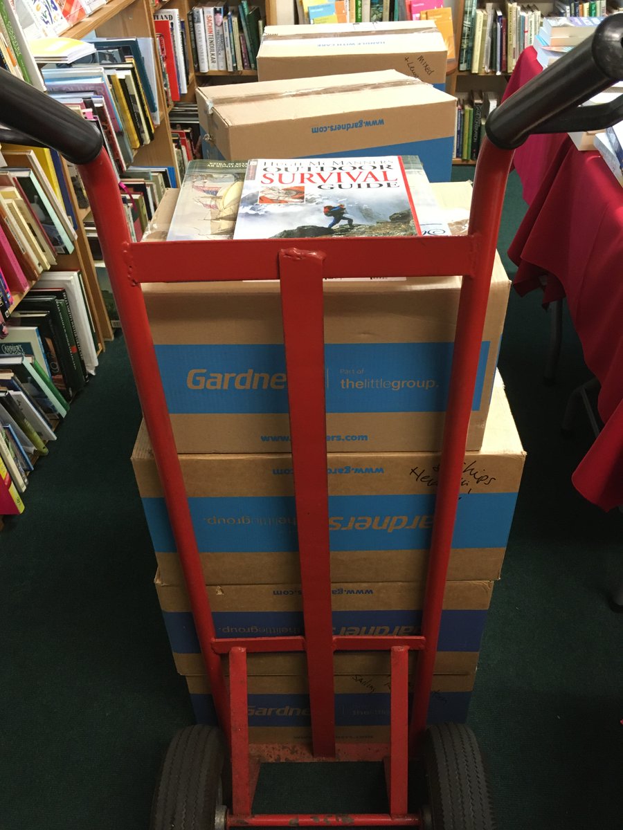 OldBankBooks's tweet photo. Good job we save all our @Gardners boxes - just done a house clearance following #wigtownspringweekend #seconhand #books #booksellerlife #wigtown https://t.co/3DnUVKRUf7