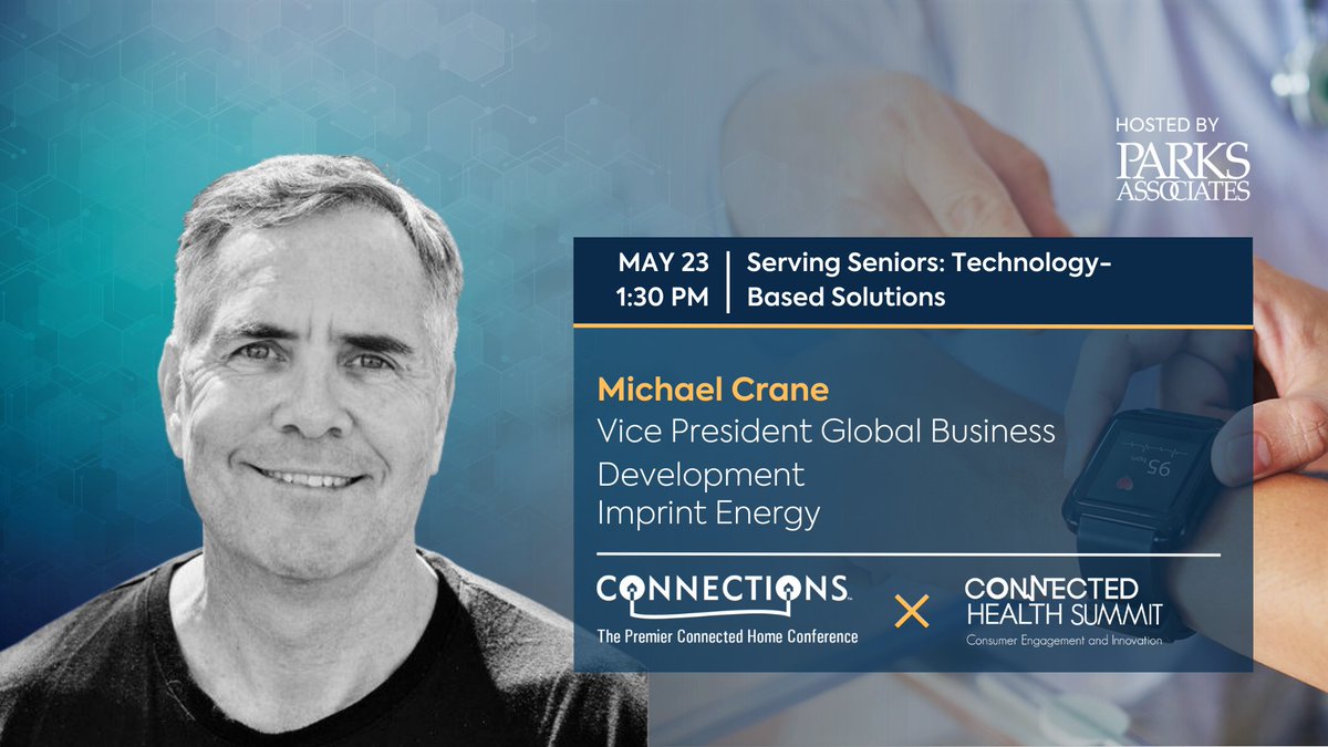 Announcing <a href="/mikecrane2020/">Michael Crane</a> of <a href="/ImprintEnergy/">Imprint Energy</a> speaking at #CONNUS23 #CONNHealth23 #inperson on May 23 at 1:30 PM CT. Register for Conference + Free Workshop using code: CONN23-FreeResearch bit.ly/42h4W7b#Techno… #Seniors #HomeCare #Health