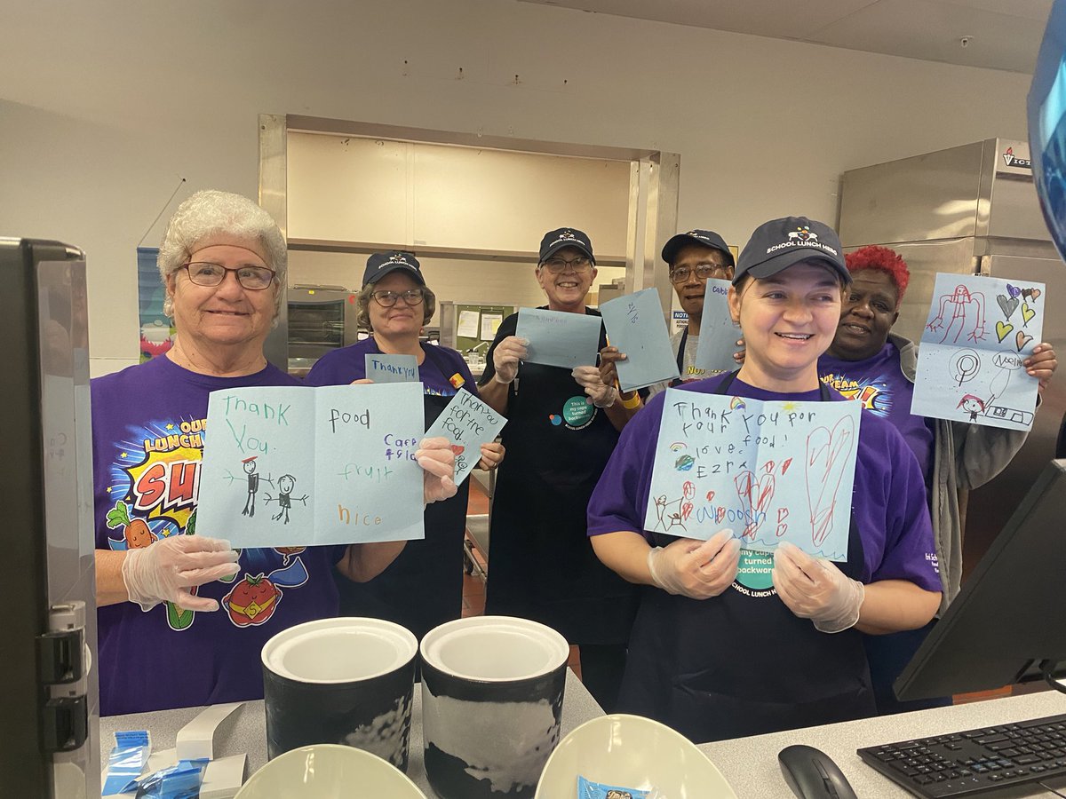 Today is School Lunch Hero Day! We have an amazing cafeteria staff, and we celebrated them today with lots of love from our students and staff! #HCJGrowtoGlow