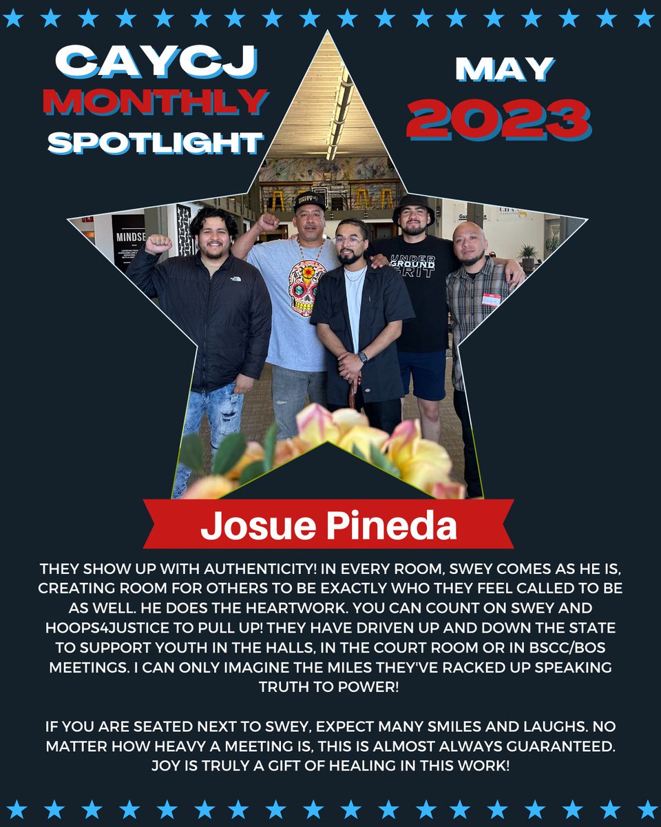 CAYCJ proudly shines the Spotlight on Swey with Hoops4Justice! 
#MonthlySpotlight #transformjusticeca #justice #youth