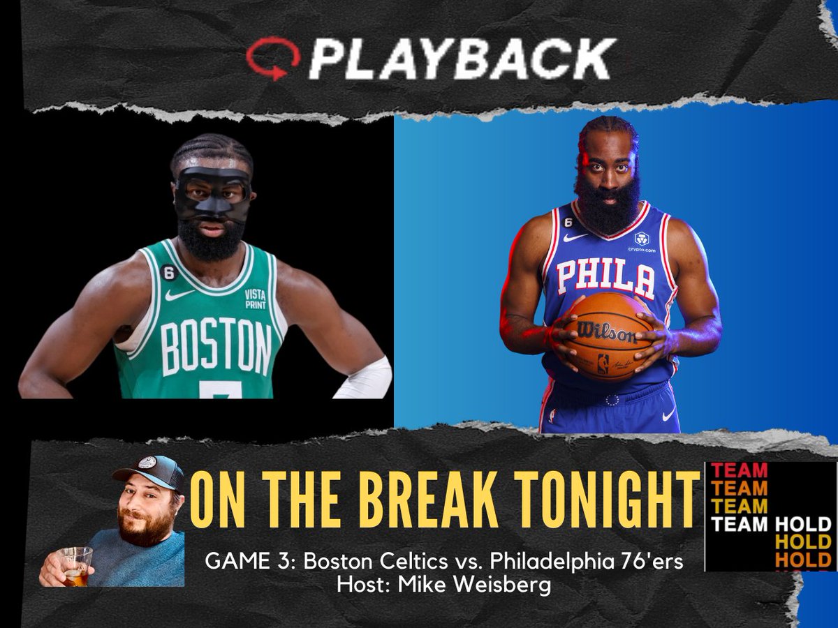 New <a href="/Onthebreakpod/">On The Break Tonight</a> tonight on <a href="/WatchPlayback/">Playback</a>! 

🆚<a href="/celtics/">Boston Celtics</a> vs. <a href="/sixers/">Philadelphia 76ers</a> 
📅7:30 PM EST/4:30 PST
🎁 S1 RARE FINALS <a href="/NBATopShot/">NBA Top Shot</a> moment &amp; if we hit 500 members tonight--we'll give away an additional rare moment!
🎟️- Free to Join

🔗Link below!