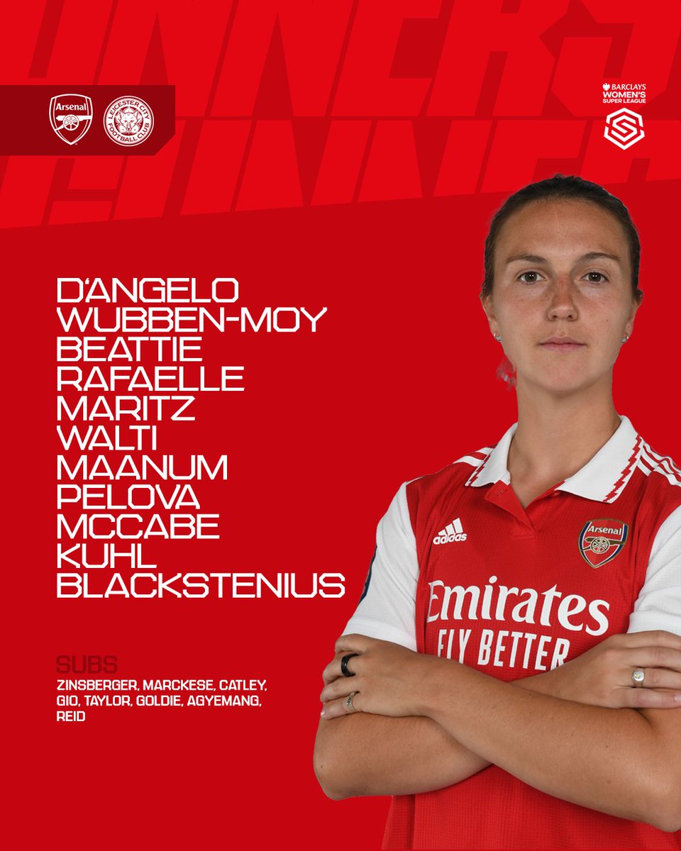 ArsenalWFC's tweet photo. Our starting XI against Leicester tonight 💪 https://t.co/kTDJylpHCt