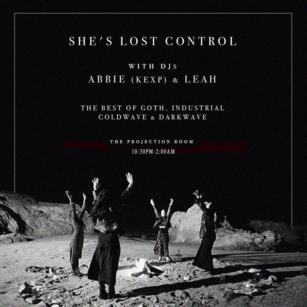 FoxCabaret's tweet photo. ☠️ 🎶 Join DJs @acertainabbie (KEXP) &amp; @leah_sometimes up in The Projection Room for She’s Lost Control as part of our two room, full venue dance party! ☠️ 🎶 
10:30pm-2am
Tickets at the door
(online tix sold out) https://t.co/fd5uhYGyz4