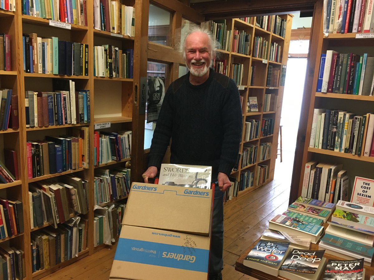 OldBankBooks's tweet photo. Good job we save all our @Gardners boxes - just done a house clearance following #wigtownspringweekend #seconhand #books #booksellerlife #wigtown https://t.co/3DnUVKRUf7
