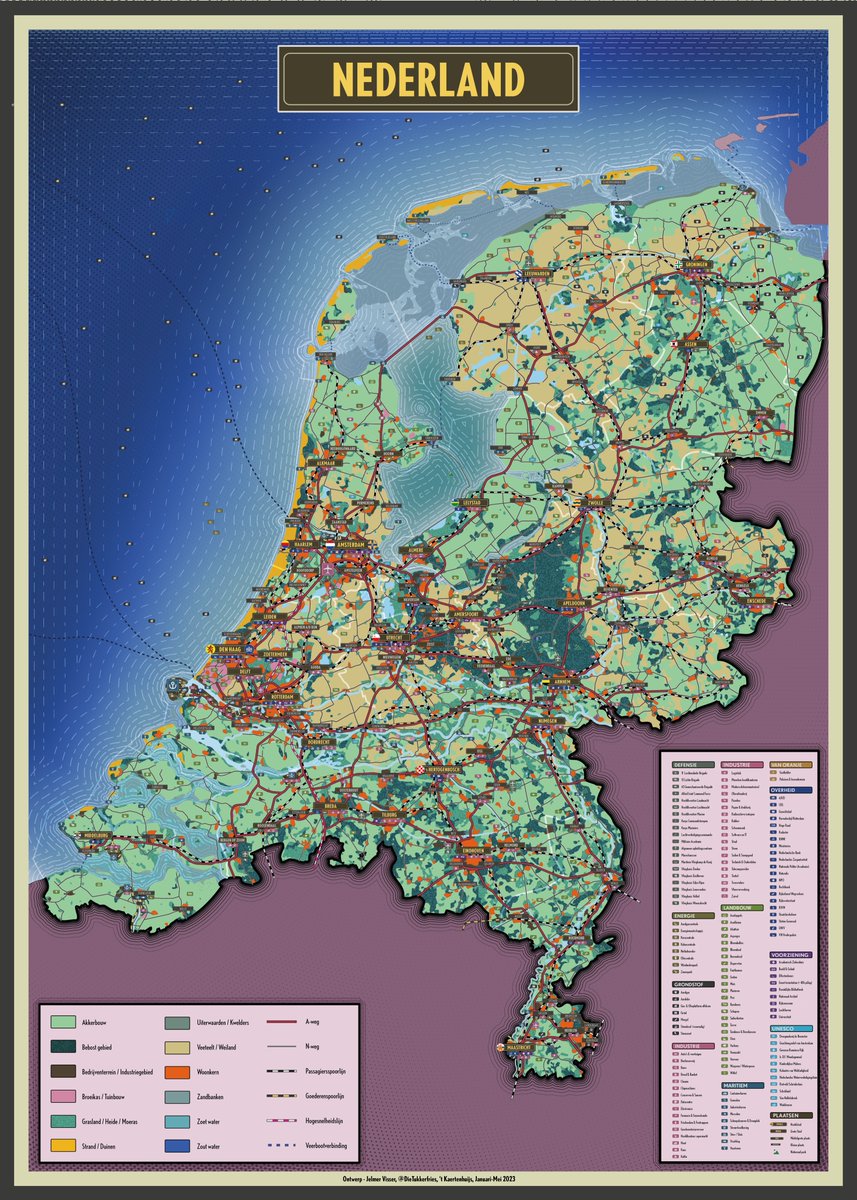 Na maanden werk ben er nu echt klaar mee. Mijn economische schoolplaatkaart van Nederland is min of meer af.

Begin komende week laat ik een proefexemplaar afdrukken. Foutjes kunnen hersteld worden. Hi-res versie is hier te vinden. Checken jullie mee?  easyzoom.com/imageaccess/b0…