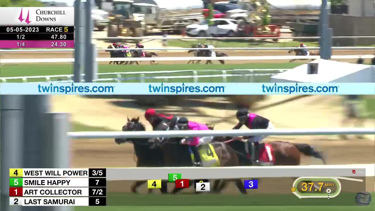 TwinSpires Racing 🏇 on Twitter "5 Smile Happy holds off the late charging 1 Art Collector and