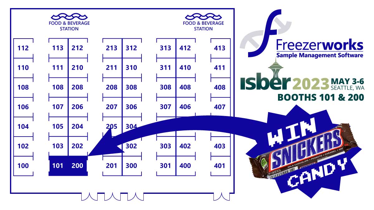 Freezerworks's tweet photo. Today is the last day to see the power of Freezerworks in action at #ISBER2023. Stop by booths 101 &amp; 200 to demo Freezerworks and take home some candy. #biobank #samplemangement #ISBER https://t.co/4eCgoj8dU5