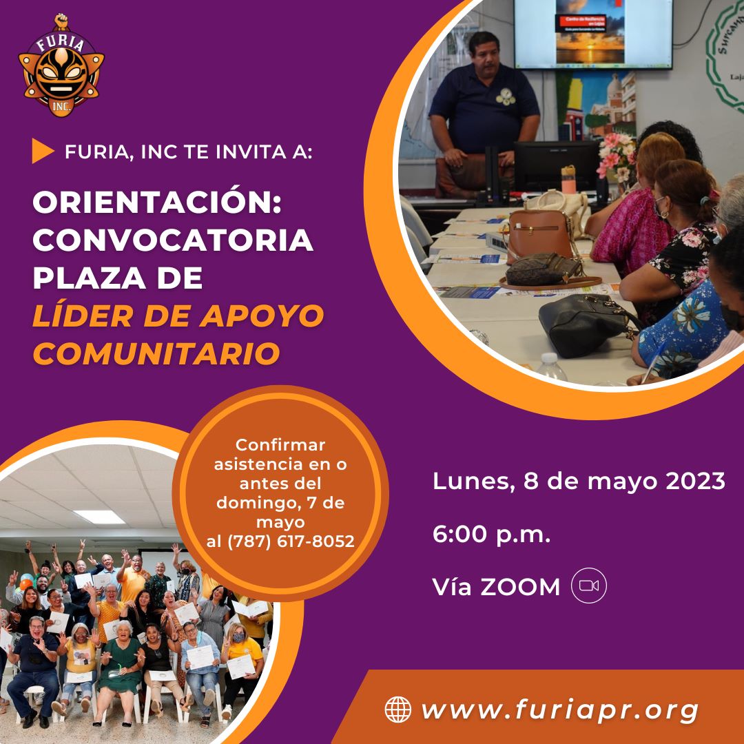 #Convocatoria | ¿Te gustaría colaborar como Líder de Apoyo Comunitario con FURIA, Inc? Te explicamos de qué se trata este lunes vía Zoom. ¡Tenemos varias plazas disponibles! 💜🧡

#liderazgocomunitario #líderes #comunidades #apoyocomunitario #liderazgo