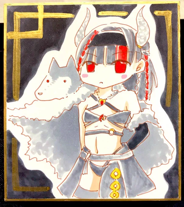 プリレコ用色紙を描きました。 限界です。寝ます。