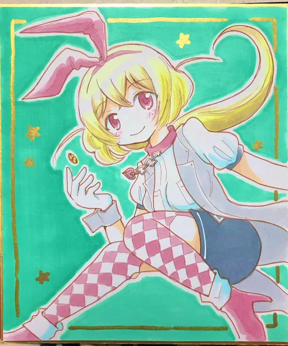 プリレコ用色紙を描きました。 限界です。寝ます。