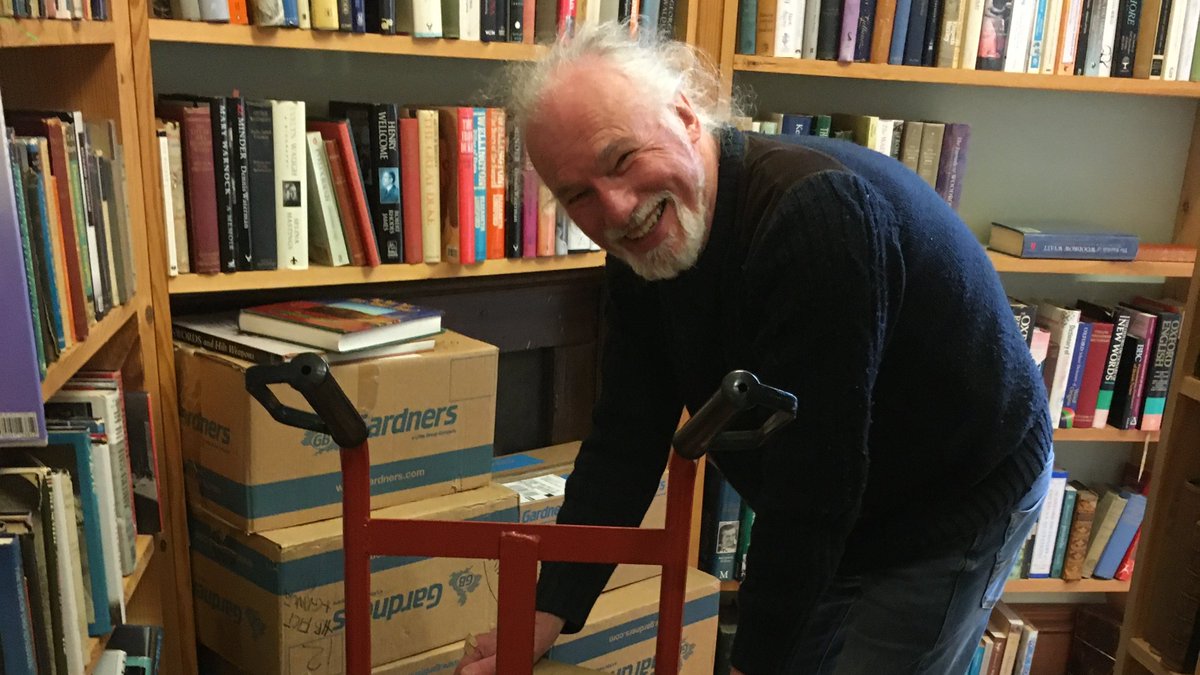 OldBankBooks's tweet photo. Good job we save all our @Gardners boxes - just done a house clearance following #wigtownspringweekend #seconhand #books #booksellerlife #wigtown https://t.co/3DnUVKRUf7