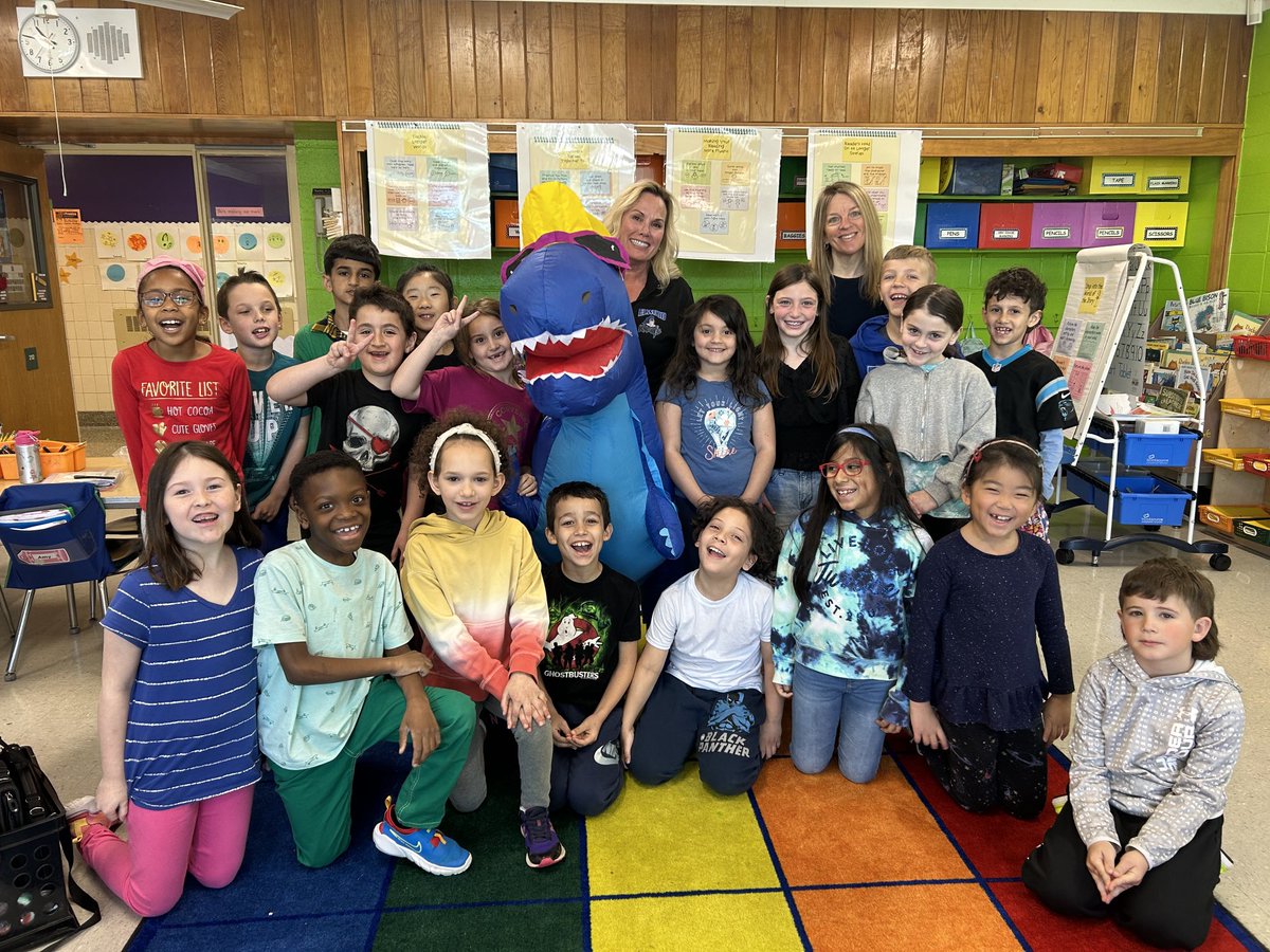 We had a “Dino”mite time reading to our 2nd grade students! Thank you Ms. Schombs and Ms. Shapiro for welcoming me and my friend, Bluey!