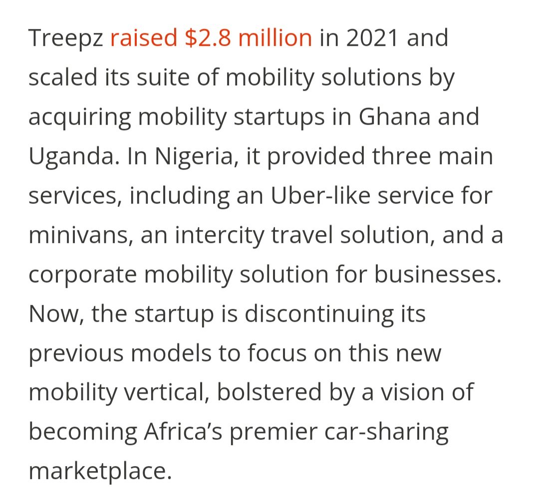 IAtalkspace's tweet photo. Hmmm...🤔 Started Farmcrowdy pivoted, then divested and left somebody else holding an empty bag with debt at Crowdyvest.
Went on to start Treepz as a bus-hailing service, raised funding and got into TechStars, but now discontinuing that model in favour of car rental marketplace? https://t.co/5cHESBJwb3