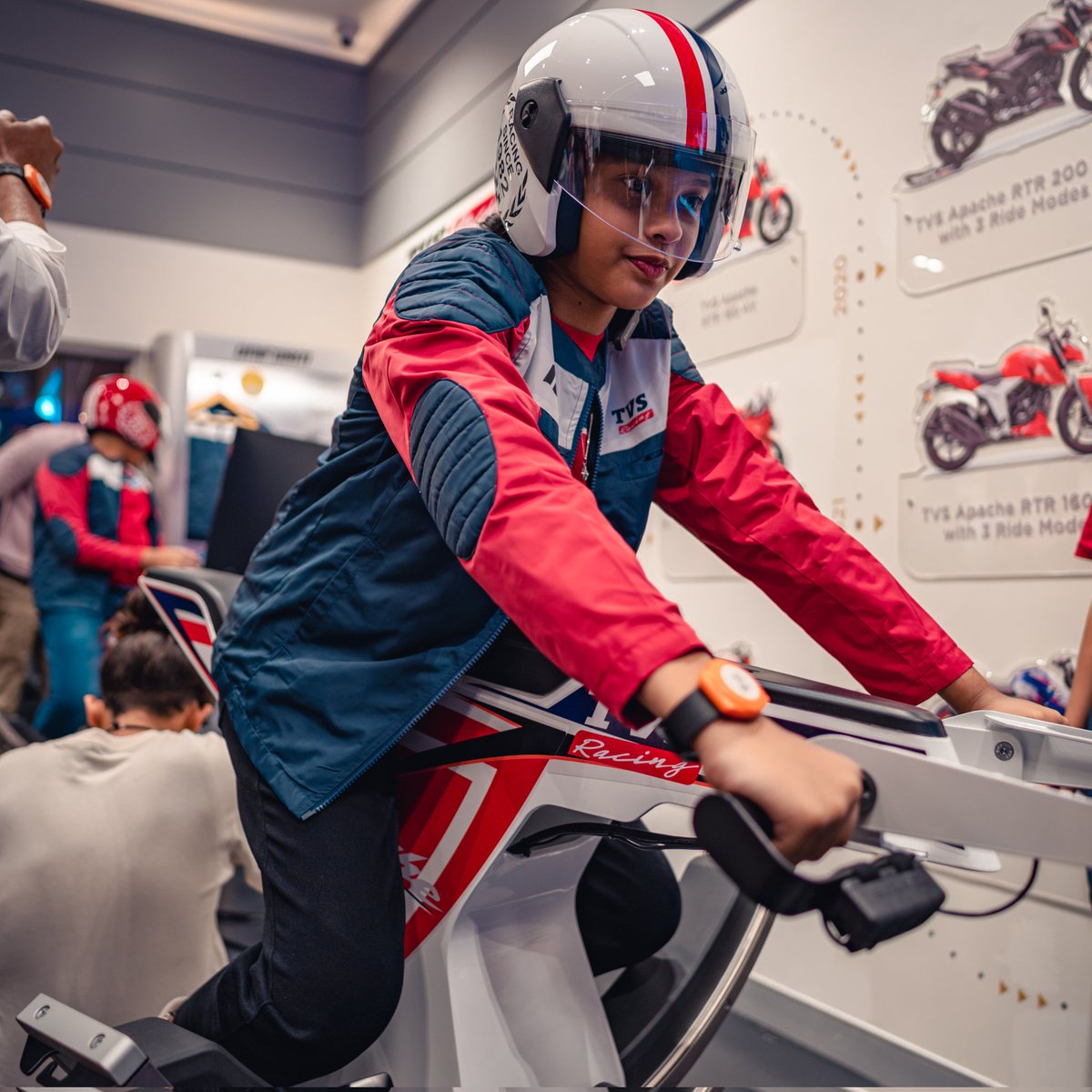 tvsmotorcompany's tweet photo. Here to empower the racers of tomorrow, today! TVS Racing partners with KidZania to introduce India's first young racers program. Here's a sneak peak into our exclusive launch. 
#TVSApacheSeries #TVSRacing #KidZania #YoungRacers #RacingDNA #Champions #ApacheRR310 #RR310 https://t.co/wE4NzFSDQW