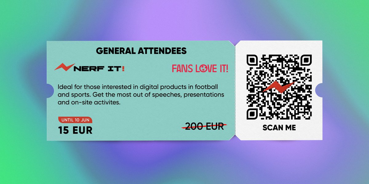We have prepared a great campaign for the <a href="/FansAndTokens/">FANS LOVE IT!</a> event on June 10!

See you on champions league day 🚀

200 EUR  🛑
15 EUR 🟢

ti.to/conf/fanslovei…