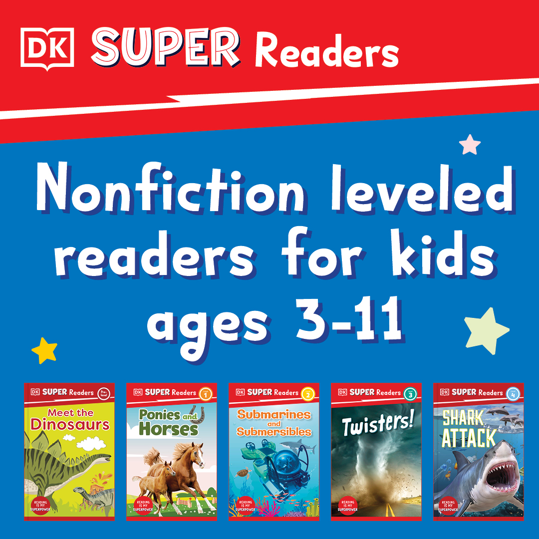DK_Learning's tweet photo. Our DK Super Readers offer children the opportunity to explore the wonderful world of nonfiction at their own speed as they progress through the 5 levels⚡️

Children will love powering up their reading skills and becoming reading heroes! 💥 Explore now: https://t.co/hbKuzLgv4i https://t.co/be2EkKC9V8