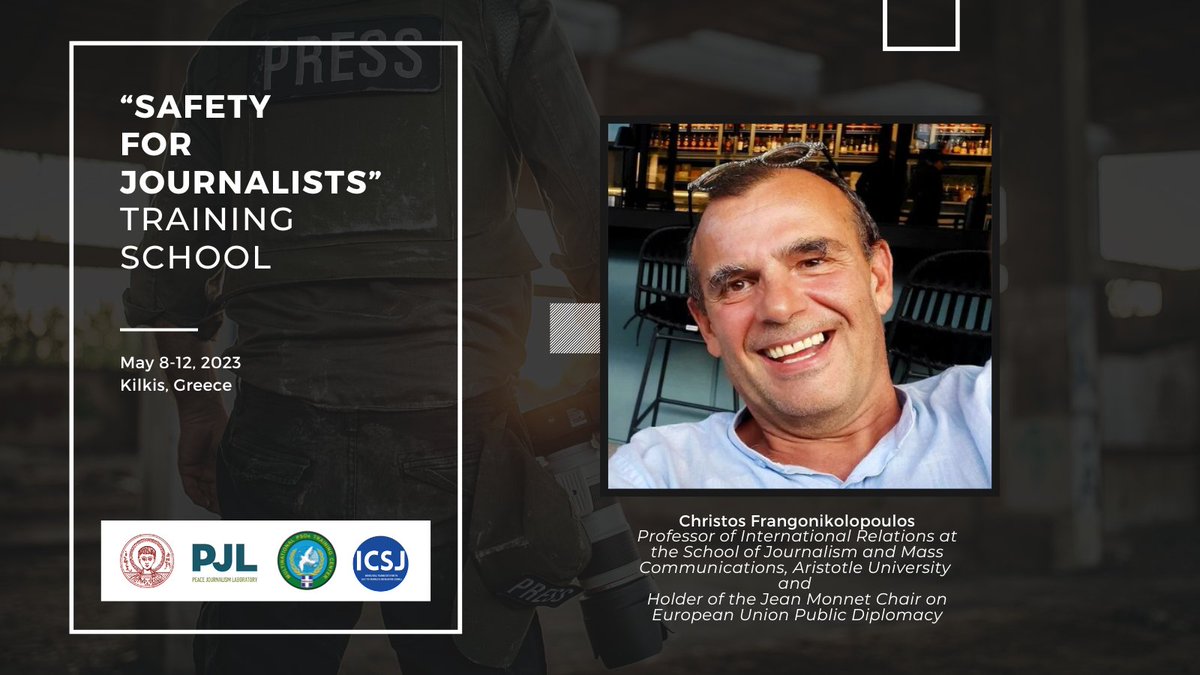 ipjlab's tweet photo. 📌 Meet the speakers of the "Safety for Journalists - Training School"
𝑪𝒉𝒓𝒊𝒔𝒕𝒐𝒔 𝑭𝒓𝒂𝒏𝒈𝒐𝒏𝒊𝒌𝒐𝒑𝒐𝒖𝒍𝒐𝒔, Professor of International Relations, Aristotle University &amp; Holder of the Jean Monnet Chair on European Integration Journalism. 
#sfj #warzones #pjl #mpsotc https://t.co/8j2tGf0W1o