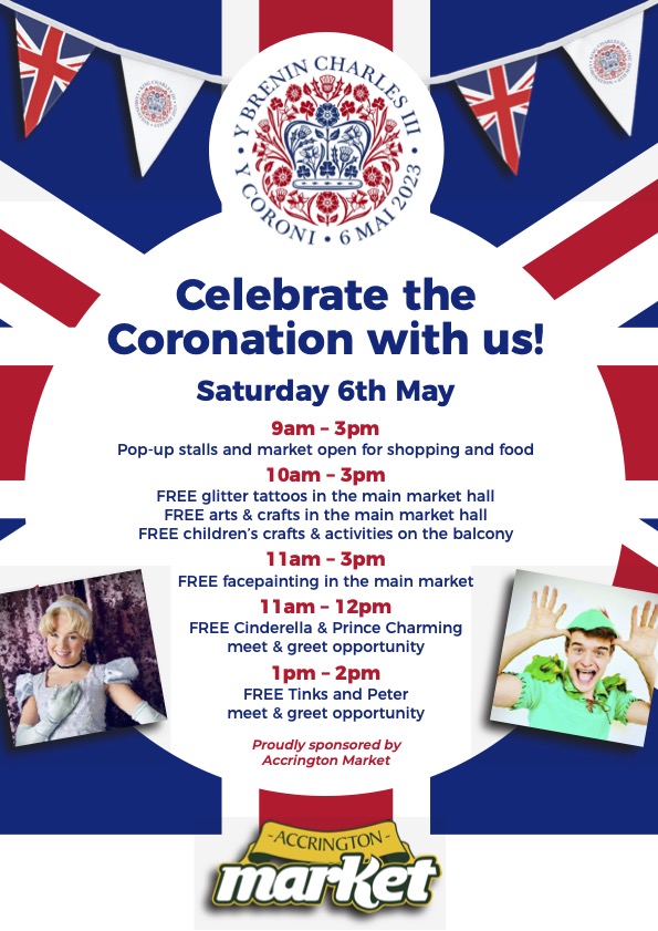 👑 Come on down for a day full of FREE family-friendly activities!

Join us as we celebrate the Coronation of the King TOMORROW (Sat 6th May) from 9am-2pm

These activities are open to everyone &amp; there is no need to book in advance💜

More info at: hyndburnbc.gov.uk/events/