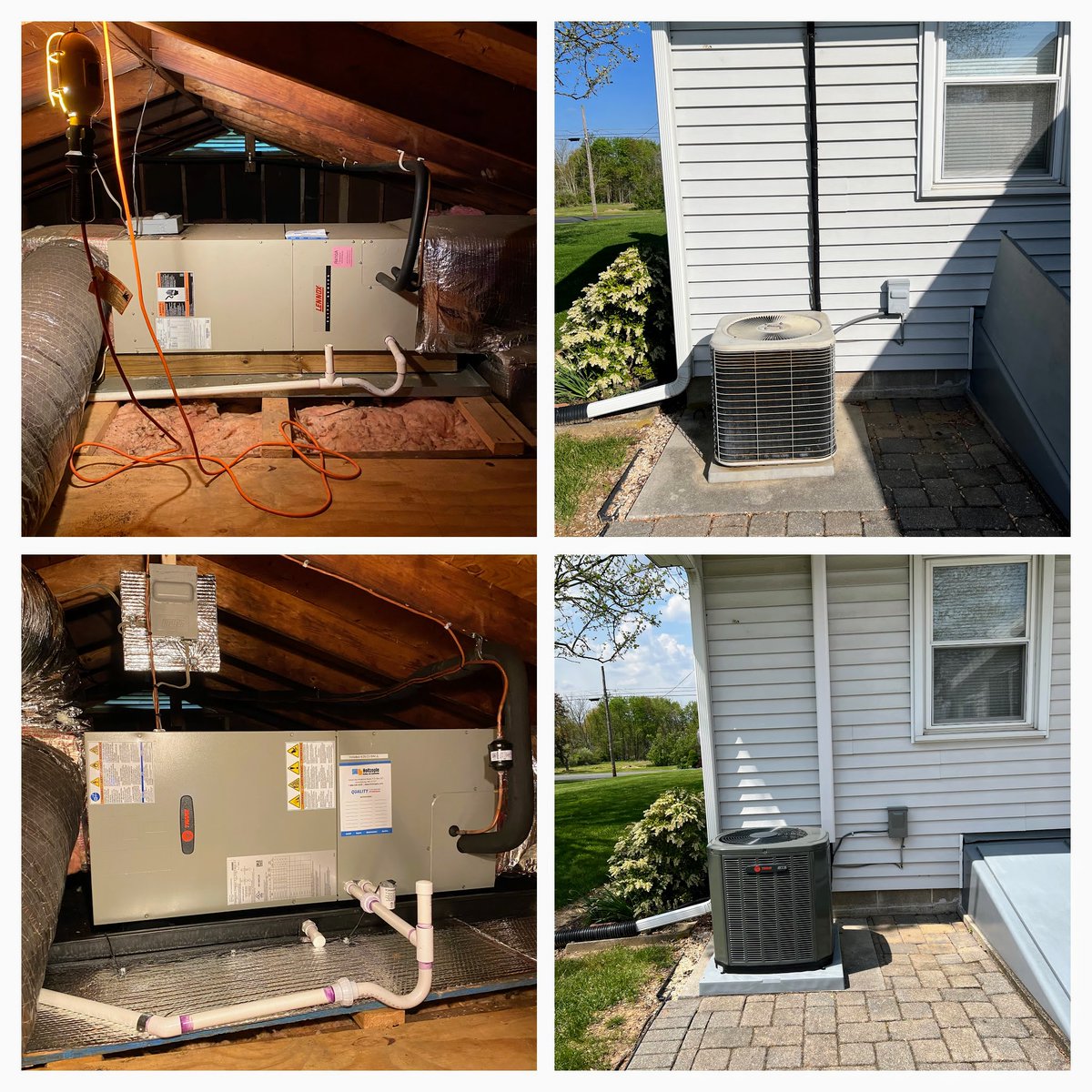We want to congratulate this week's #JobOfTheWeek winners, Brett & Jordan. Our new client in Gettysburg, PA, replaced their old system with a new Trane system. Keeping our new clients cool in the upcoming summer heat will be no problem thanks to the quality work from our crew!