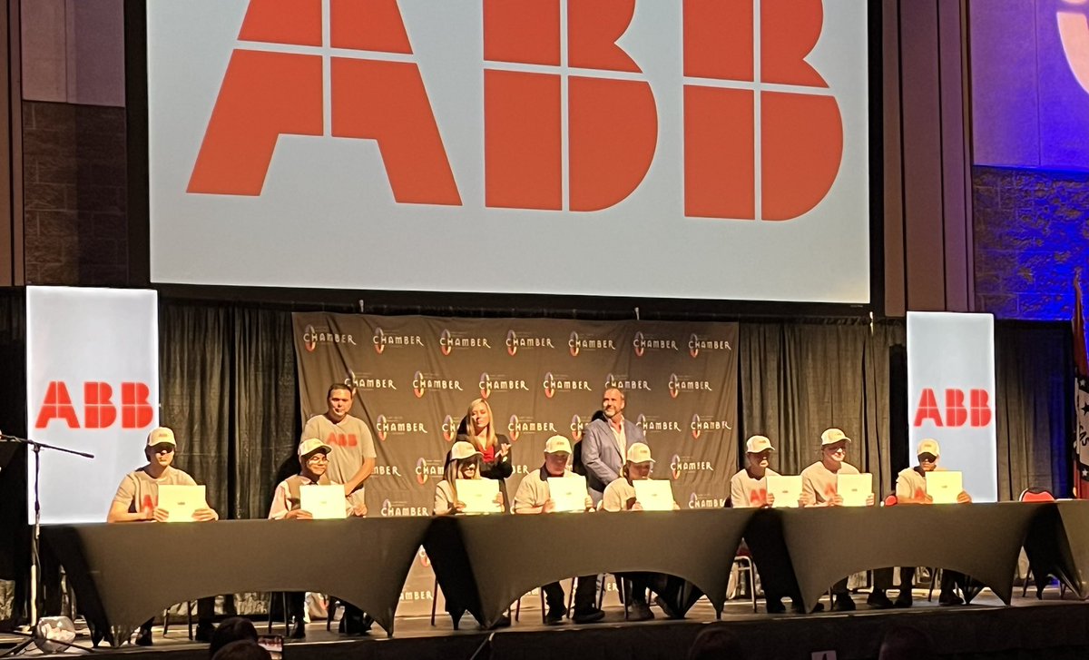 Tracy72903's tweet photo. It’s #SigningDay! Proud to welcome these local students as permanent employees of @ABBMotorDriveUS! https://t.co/CtqsbqAIU8