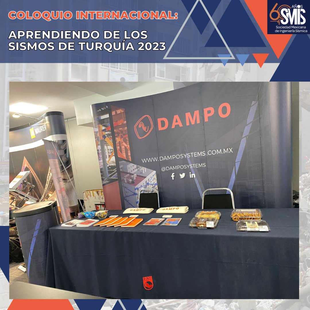 DampoSystems's tweet photo. 🔶Dampo Systems agradece su visita al stand durante el evento: “Coloquio internacional: Aprendiendo de los sismos de Turquía 2023”. 🔶

🔷Esperamos con ansias volverlos a ver🔷

#smis #cursosenlinea #estructuras #ingenieriasismica #proteccionsismica #seguridadestructural https://t.co/uoHeFhzP0a