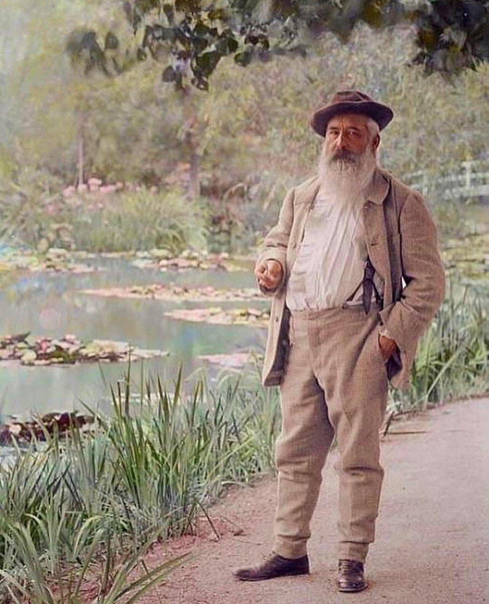 Arteymas_'s tweet photo. Claude Monet junto a su estanque de lirio acuático. https://t.co/8tpLmn0Gux
