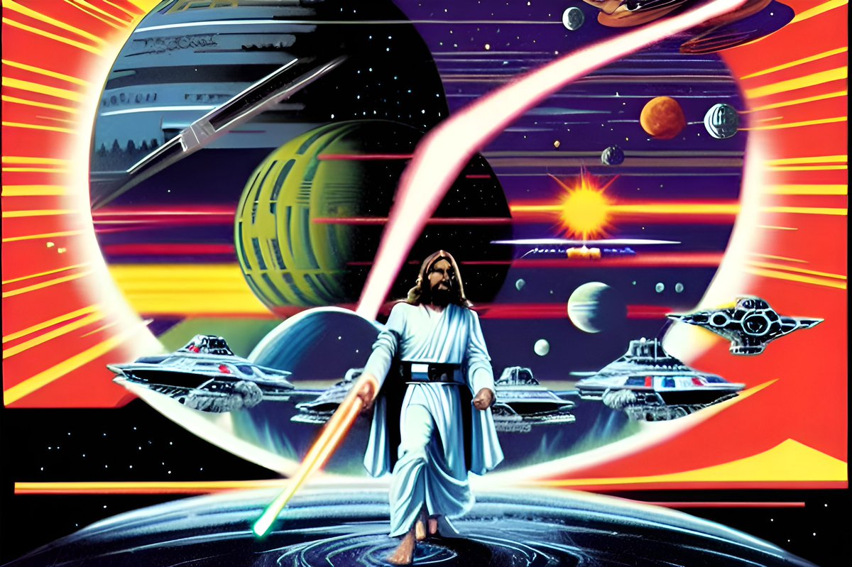 DibThegreat's tweet photo. If Jesus was a Jedi. AI can be so much fun. https://t.co/apY5KXzY4W