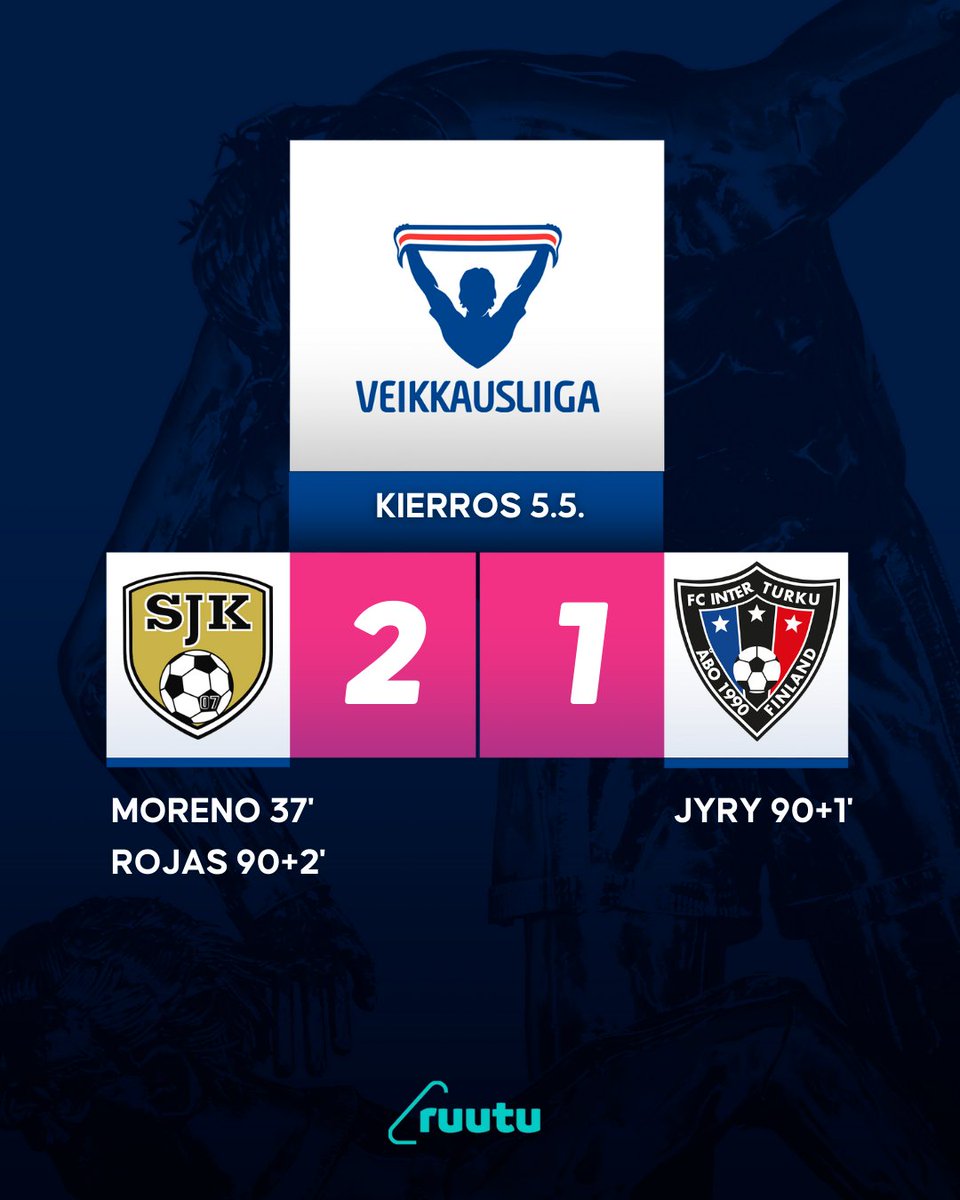 Veikkausliiga's tweet photo. Hurja loppu Seinäjoella. SJK:lle kolme pistettä.

#Veikkausliiga #SJKINT https://t.co/AFLAj1nnJl
