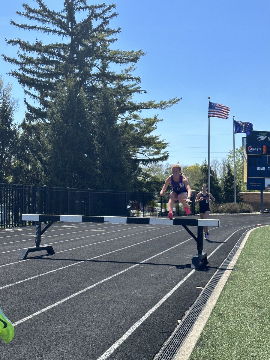 GCMapleLeafs_XT's tweet photo. Hey, how about another school record and national standard?  Mia lowers her previous record and hit the B standard in the steeple 11:28.60! https://t.co/6V7hoxfHp3