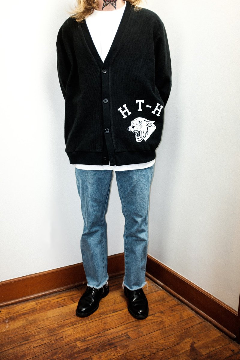 MASCOT, a cardigan in black, available now at halcyon1200.com