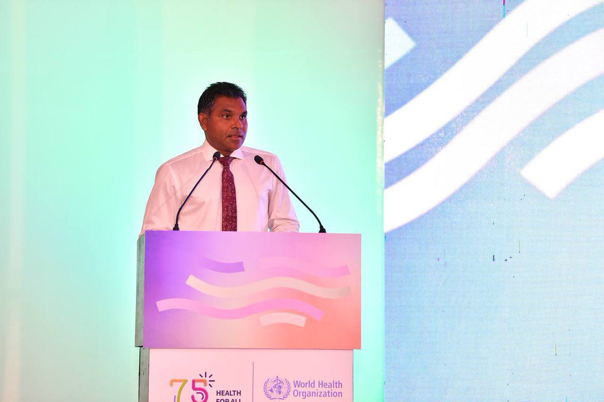 MoHmv's tweet photo. ޕްރައިމަރީ ހެލްތުކެއަރ އާލާކޮށް ހަރުދަނާކުރުމުގެ  މަސައްކަތް ފެށުމުގެ  ރަސްމިއްޔާތުގައި ނައިބު ރައީސް  @FaisalNasym  ވާހަކަފުޅު ދެއްކެވުން - ފ.އަތޮޅު 
#PrimaryHealthCare #HealthyFuture #DhulhaheyoJeeleh https://t.co/oWwlvFLHtq