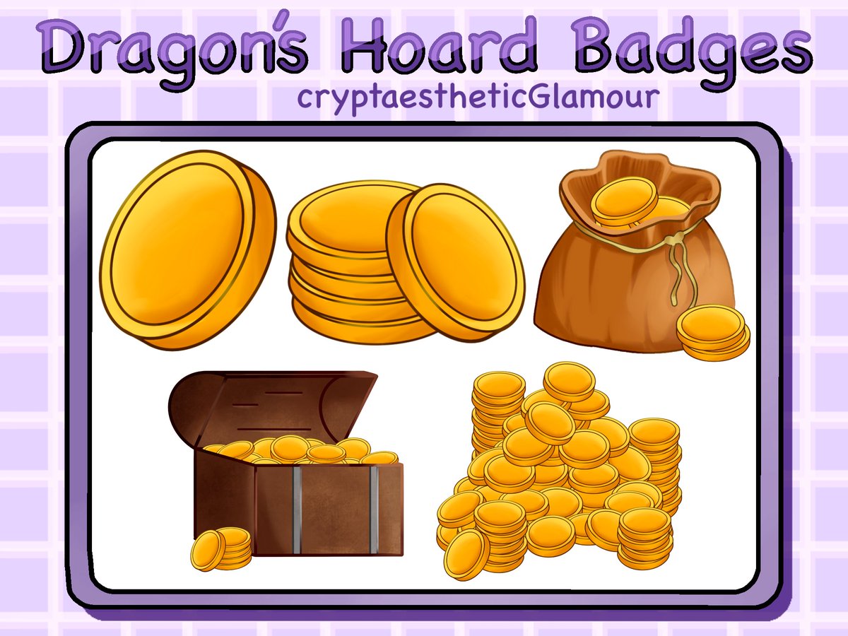 cryptAesthetic's tweet photo. ✦Free to Use/Pay What you Want Twitch Badges✦

Show off your riches with these Dragon's Gold Hoard Twitch badges!

Sizes: 72px, 36px, 18px

Available here: https://t.co/08XkIcL7lP

✦#TwitchAssets #VtuberAssets #F2U✦ https://t.co/sQoL4yncEL