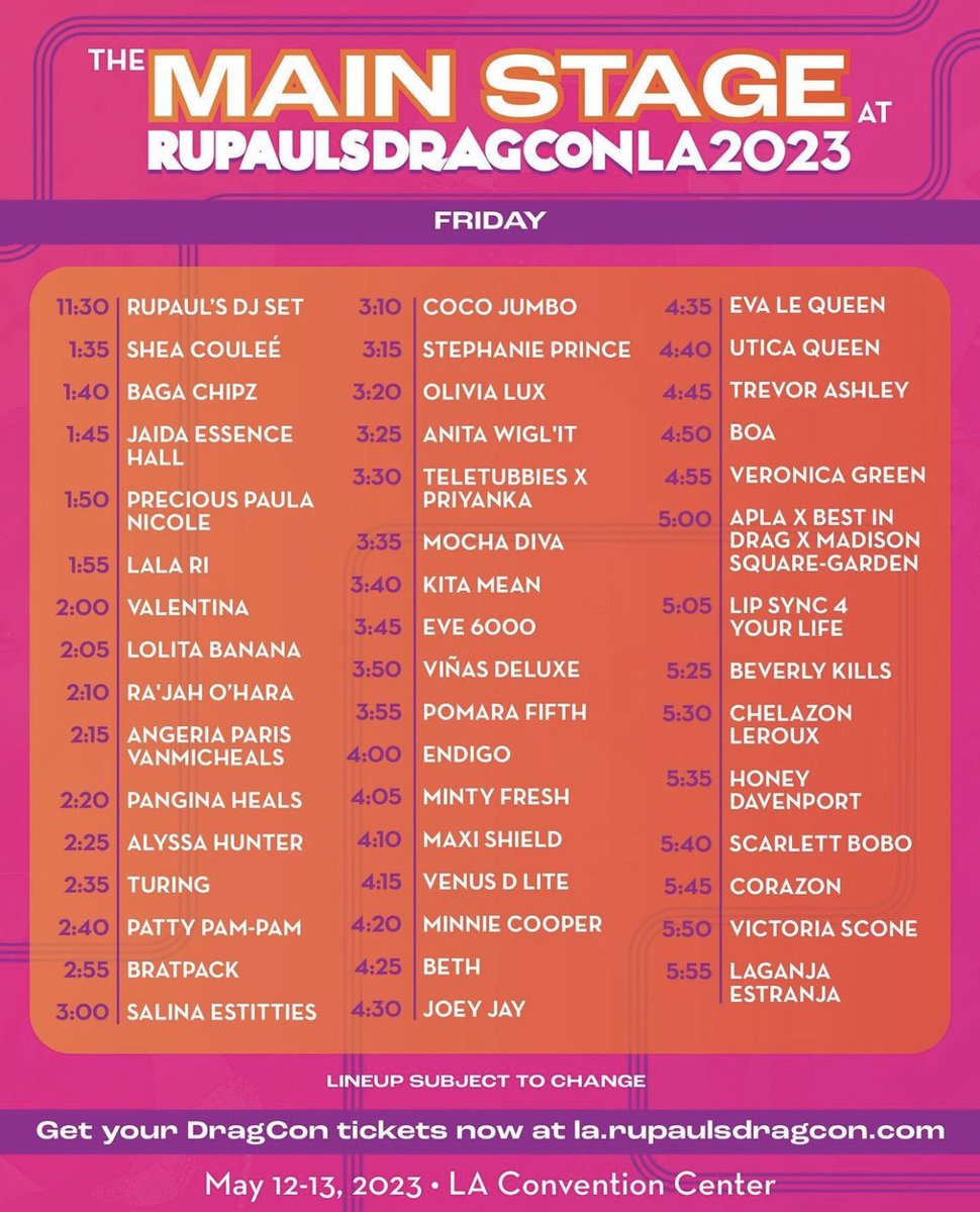 BastetPromotio1's tweet photo. The ultimate #DragRace lineup takes the stage NEXT WEEKEND at @RuPaulsDragCon!! 🎉💖 use our link to secure your passes while you can! 🥳

🎟️ https://t.co/t3wYx3fUHr 🎟️

#BastetPromotions #RuPaul #RuPaul2023 #RuPaulDragCon #RuPaulDragCon2023 #RuPaulDragConLA #RuPaulDragConLA2023 https://t.co/iaDmrL1sRt