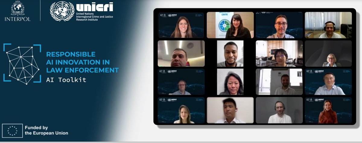 UNICRI's tweet image. We just held the 6th meeting of the Core Group of Experts to review & validate our soon to be published #AIToolkit. Thank you to all the members who contributed to our groundbreaking work 🙏 @INTERPOL_IC @EU_Commission #ResponsibleAI #ResponsiblePolicing
👉bit.ly/3phFe47