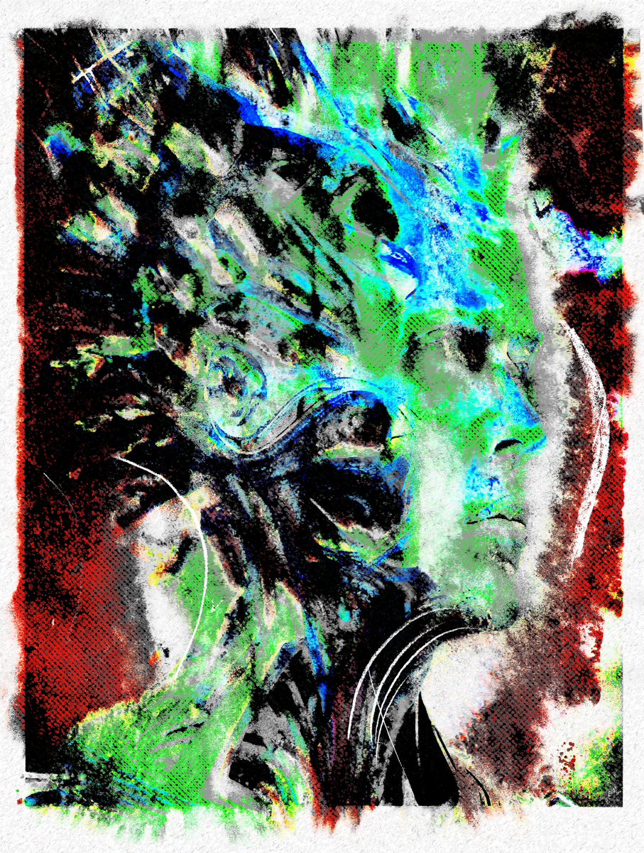 OpenMindCollect's tweet image. 4th dimensional thoughts
.
Prompted with Midjourney merged with me
.
.
#NFTartist #AIArtwork #ai #acrylicart #mixedmedia #midjourney