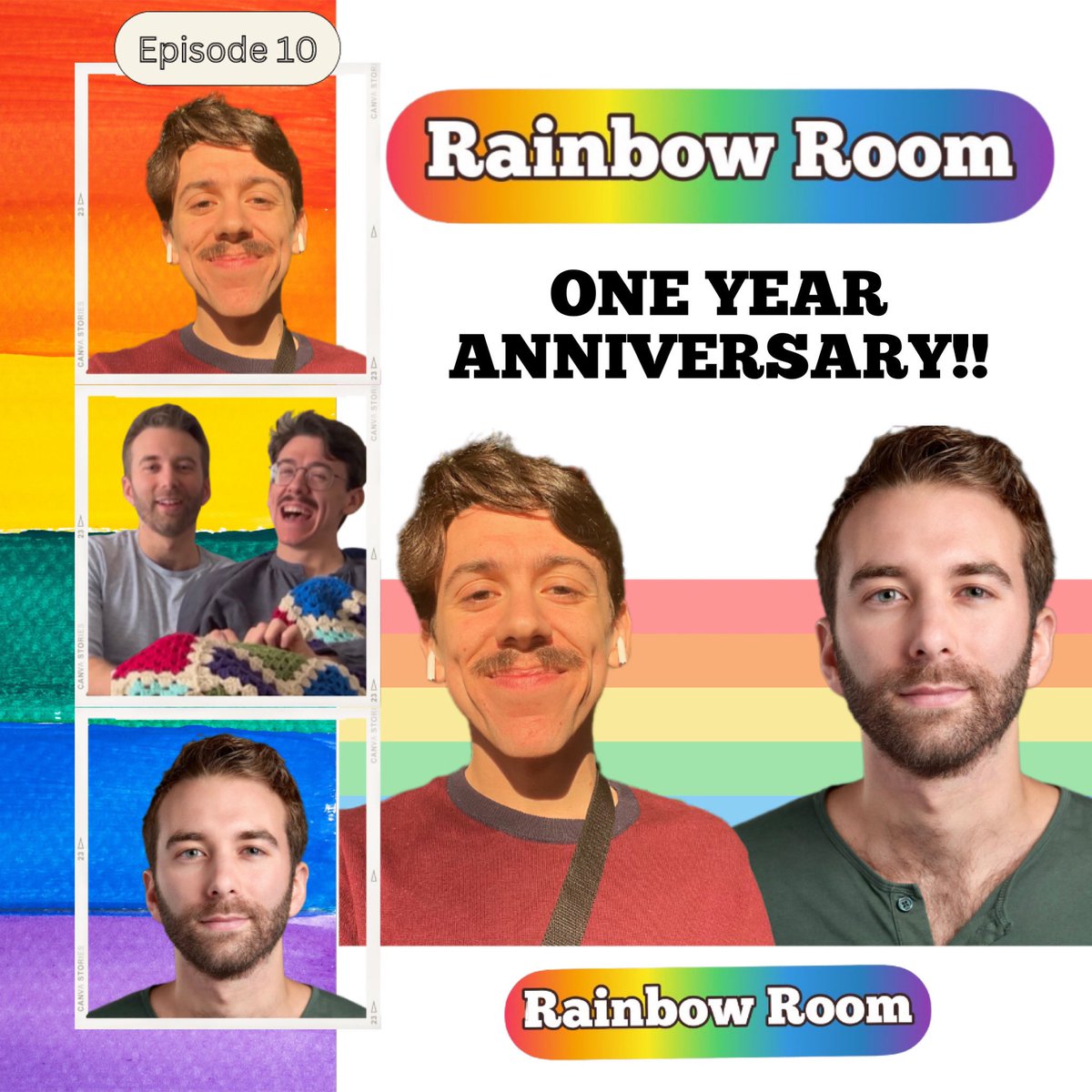 Season 2, Ep 10 out now. One year anniversary baby!!! Thank you so much to the fans and guests who have supported us along the way. #gaypodcast #anniversary