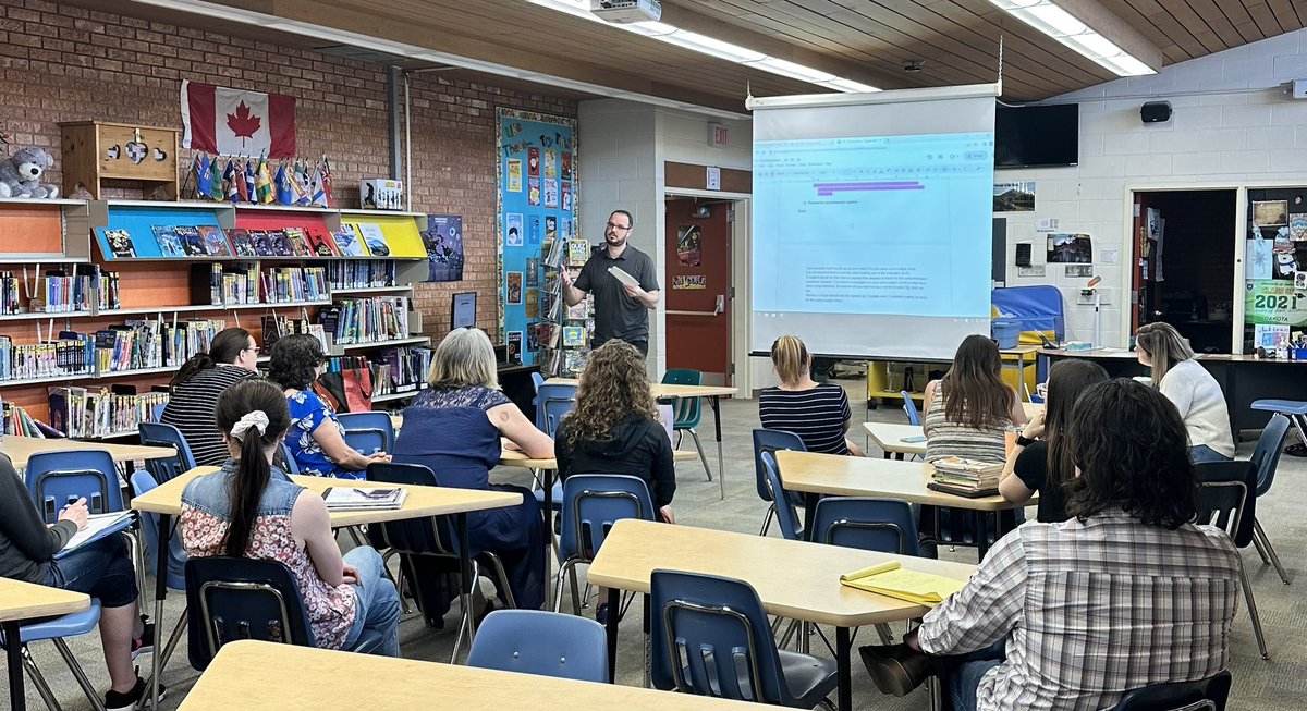Thank you Mr. Dillitzer for providing reading assessment PD for our French teachers on this prep day. The students may be off school but our teachers are working hard! <a href="/PrairieSouth/">Prairie South</a> #learningtogether