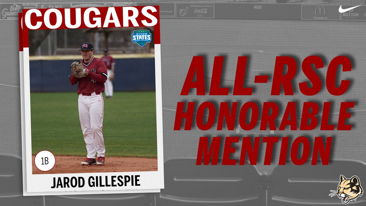 IU Kokomo Baseball (@iukbaseball) on Twitter photo Congratulations to Jarod Gillespie on being named All-<a href="/RiverStatesConf/">River States Conference</a> Honorable Mention‼️
#RollCougs Congratulations to Jarod Gillespie on being named All-<a href="/RiverStatesConf/">River States Conference</a> Honorable Mention‼️
#RollCougs