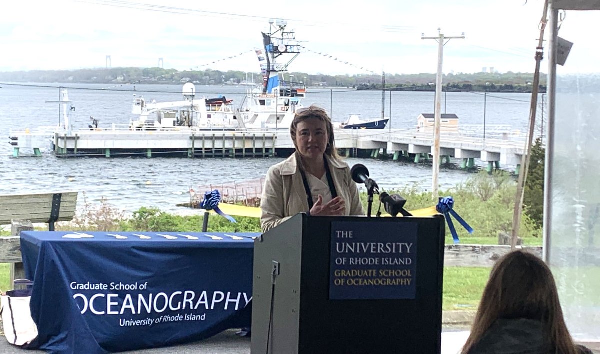 This morning, Sen. <a href="/AlanaDimario/">@alanadimario.bsky.social</a> took part in a celebration of <a href="/universityofri/">URI</a>’s new pier at the Narragansett Bay Campus.

Learn more about the project and the future plans for the Bay Campus: uri.edu/news/2023/05/u…