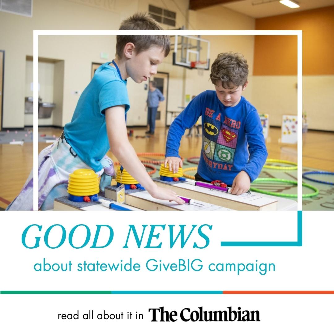 GiveBIG was a BIG #success !

Learn more from <a href="/thecolumbian/">The Columbian</a>: buff.ly/3LZkhE0