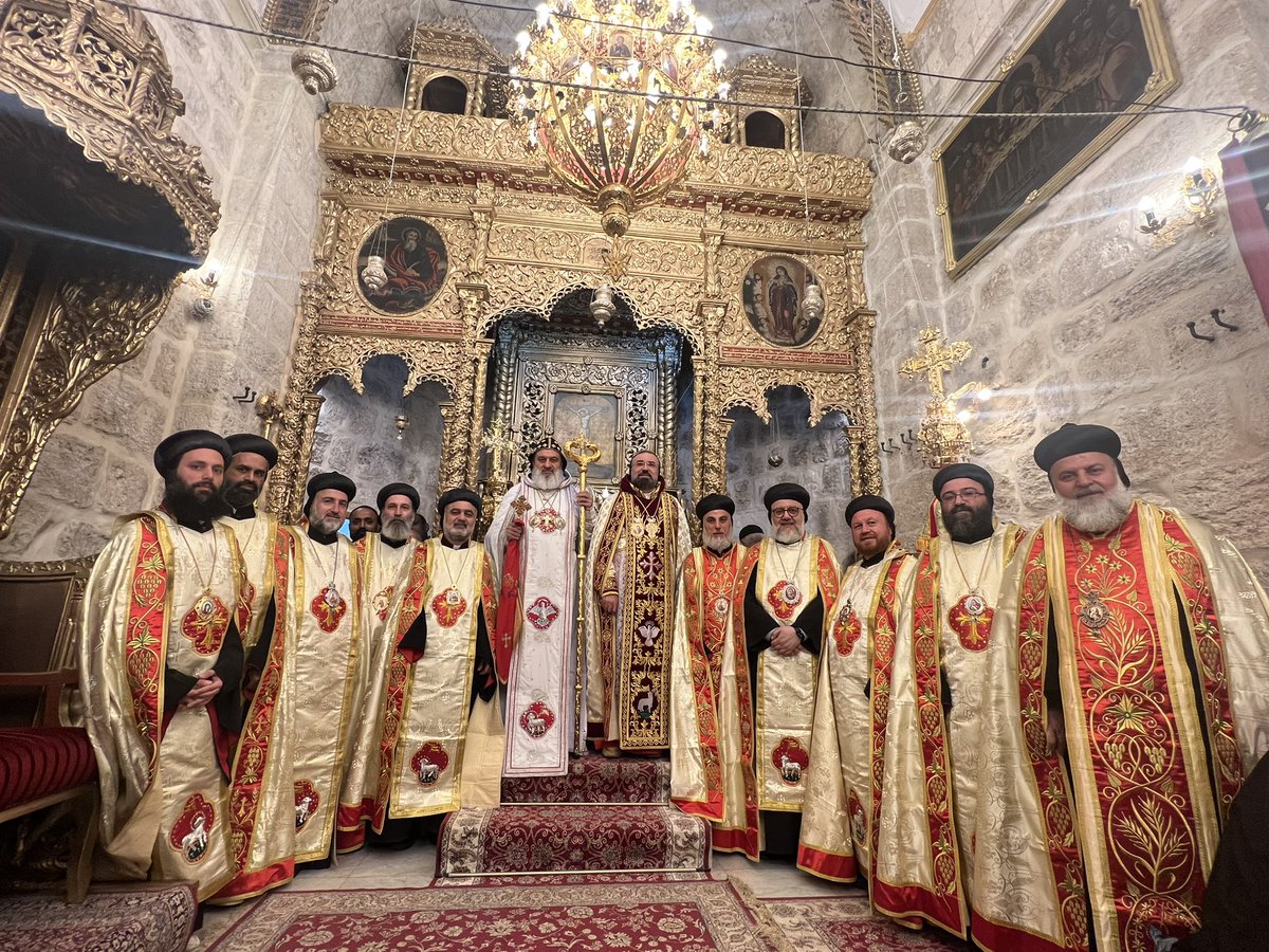 MorAphremII's tweet photo. With great joy we installed the new Patriarchal Vicar of Jerusalem, Jordan and Holy Land H. E. Mor Antimos Jack Yacoub at St. Mark’s Monastery (The Upper Room) in Jerusalem. https://t.co/Ca6BlT0hSL