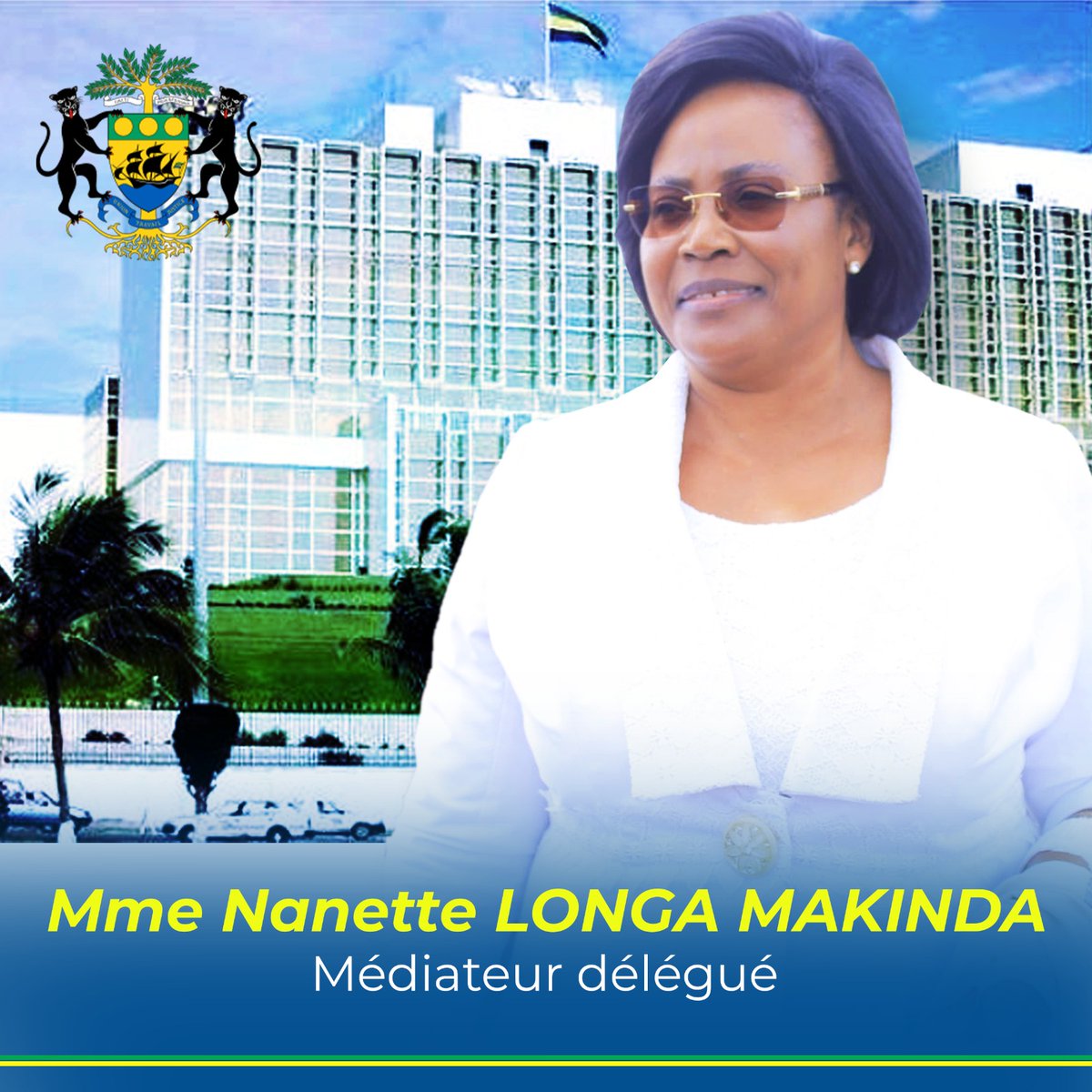 Toujours au service de Notre Cher et Beau #Pays 🇬🇦, toute ma profonde gratitude, au nom de ma famille biologique et #politique, et du mien propre, à Monsieur le Président de la République, Chef de l'État, Son Excellence <a href="/PresidentABO/">Ali Bongo Ondimba</a>. (1/2)