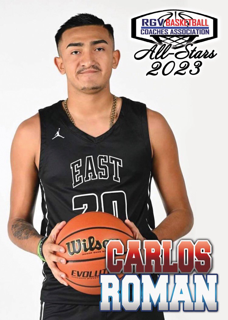 Congratulations and good luck to Carlos Roman. He Will playing in RGVBCA all-star game this Sunday at Weslaco High School gymnasium 3pm. Let's come out and support Carlos one last time !!
#EASTBASKETBALL