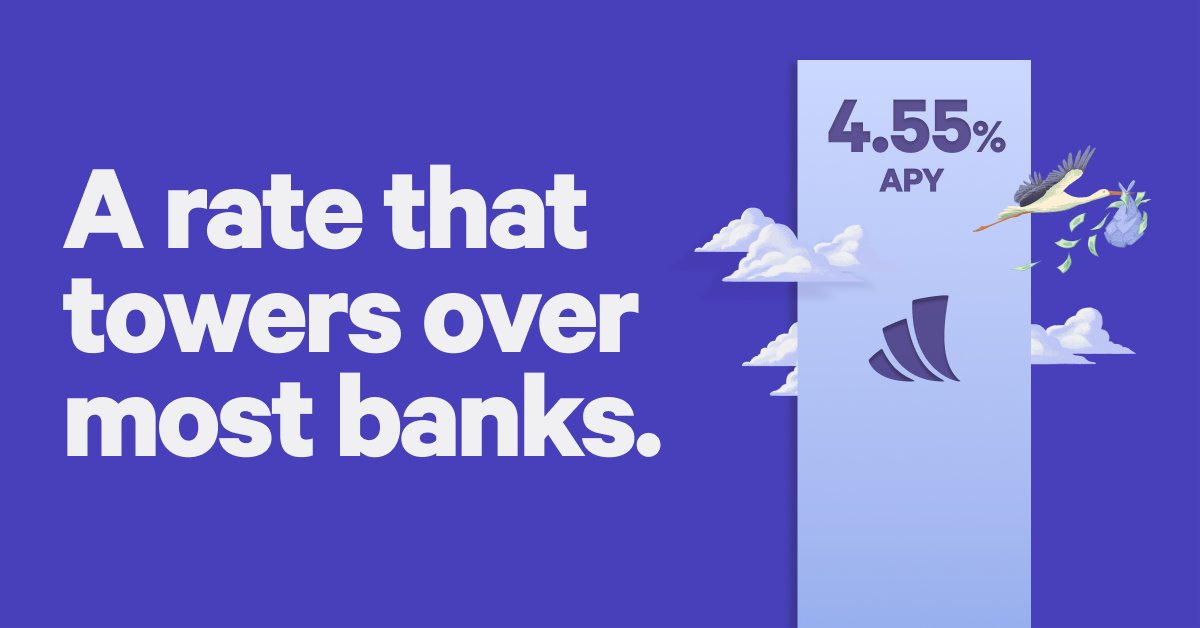 Barta57's tweet photo. APY

Prior to #wealthfront, I was getting .01% on my cash just sitting there.

NOW, I'm getting 4.55%.

If you have low-earning cash sitting in other low-earning accounts, now’s the time to get it earning more while staying ready to invest.

Boom baby -> https://t.co/vvImrambJi https://t.co/pZvCH8b9tW